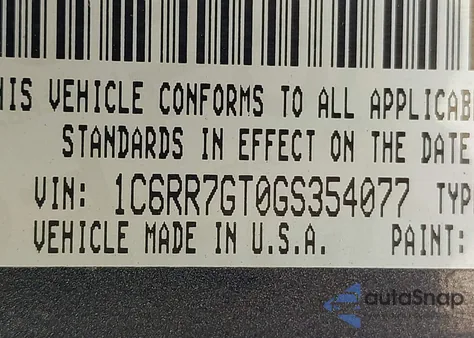 2016 Ram 1500 Big Horn from USA, damaged, VIN 1C6RR7GT0GS354077